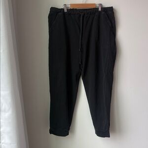 Daily Practice by Anthropologie Joggers Washed Black Pockets Adjustable Size XL